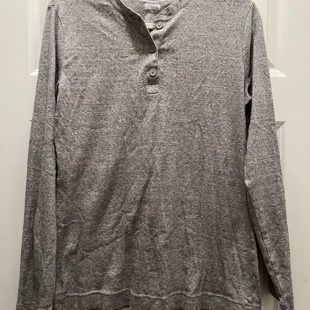 Men’s  Gray Henley Shirt